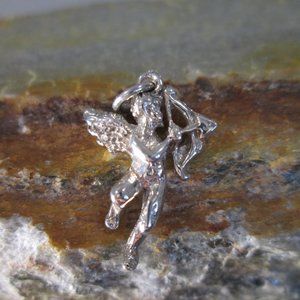 Sterling Silver Charm CUPID Valentine Cherub Angel